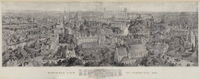 Vogelvlucht van Cambridge, 1894 door Henry William Brewer